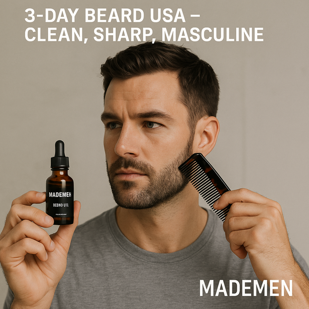 3-Day Beard USA – even length, sharp lines mademencosmetics.com